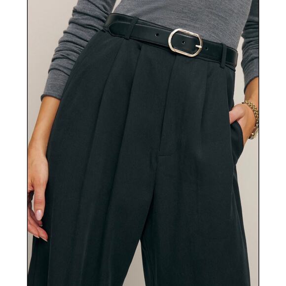 Reformation Mason Pant Black Womens Size 8 NWT - Picture 3 of 5